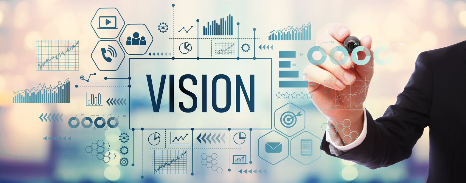 Vision with businessman